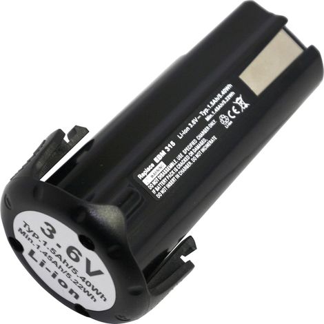 PowerSmart 1500mAh 3.60V Li-ion Batterie pour Hitachi NT65GA, NT65GAP9, NT65GB, NT65GBP9, NT65GS, NT65GSP9, EBM 315 (1/5)