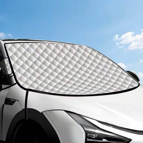Pare Soleil Voiture 193 x 126 cm Protection UV & Chaleur, Antivol, Résistant au Givre (INCL. SUV) - 5 Aimants Intégrés e Sac de Rangement (1/5)