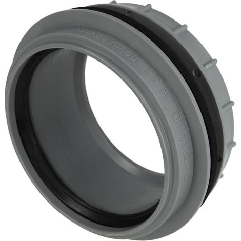 Manchon à visser DN110 – Raccord d'évacuation PVC en polypropylène ignifuge – Diamètre de forage 121 mm – Résistant à l'eau chaude
