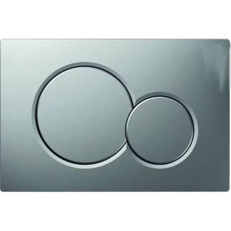 Plaque de commande de chasse d'eau Geberit Sigma01 pour double chasse : chromée mate laquée, revêtement Easy-Clean (115.770.JQ.5) (1/4)