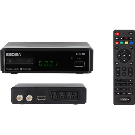 Récepteur TNT HD SEDEA S-6700 – Enregistreur numérique PVR Ready – Contrôle direct TIMESHIFT – USB, HDMI, DiSEqC compatible – M-E