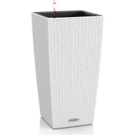 Tendance Cubico pot de l'auto-arrosage Lechuza Cottage 30 Kit complet Blanc (1/5)