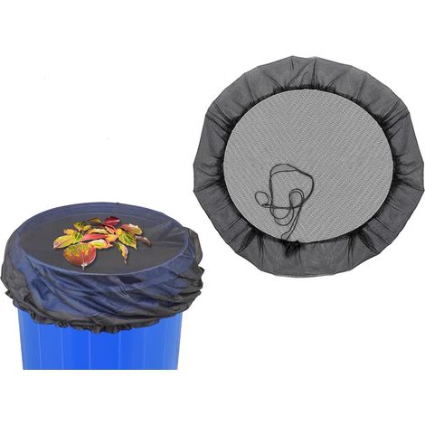 Filets de protection pour baril d'eau – 150 cm –Couvercle filet pour tonneau de pluie Cordon de serrage – Anti-insectes et débris – Polyester résistant, protège contre les débris (1/5)