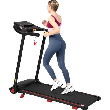Tapis roulant pieghevole per casa HOMVRA 3,0 HP, inclinazione 8 %, fino a 14 km/h, nero