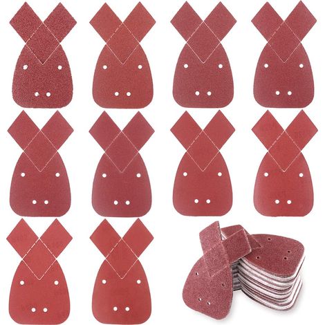 Lot de 100 feuilles abrasives pour ponceuse avec 2 embouts supplémentaires pour ponceuse - Grains 40/60/80/100/120/180/240/320/400/800 (1/5)