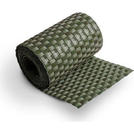 Rotolo Frangivista Rattan Artificiale Verde 1x3 m Copertura Privacy (1/2)