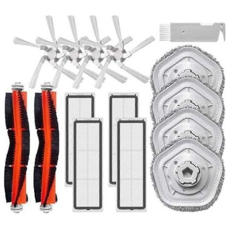 Pour aspirateur robot autonettoyant Xiaomi Dreame Bot W10 W10 Pro : brosse principale, brosse latérale, filtre HEPA, lingettes de nettoyage (1/5)