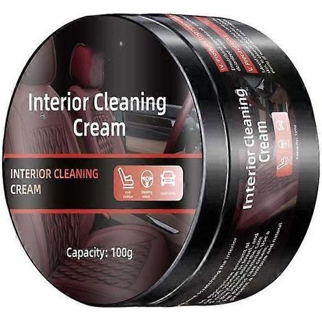Nettoyant intérieur auto, crème décontaminante pour cuir, agent d'entretien pour sièges et tableau de bord, nettoyage et entretien des surfaces intérieures de voiture (1/5)