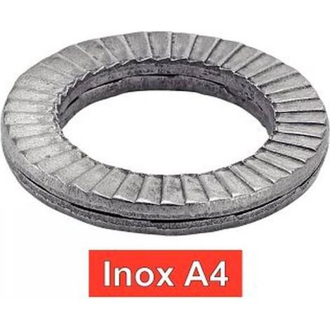 200 Rondelles Larges Autobloquantes Assemblées 5 mm - Inox A4 - D-Work (1/3)