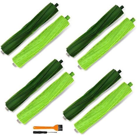 4 Lot Balais Rouleaux Caoutchouc de Rechange pour Nettoyage, Brosse Cylindrique Résistante, Kit Pièces Détachées Universel (1/5)