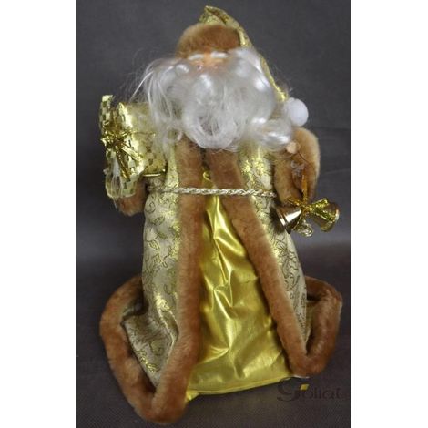 Decorazione natalizia di Babbo Natale con veste dorata, 30x20 cm (1/3)