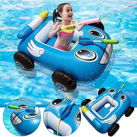 Summer Inflatable Car Shaped Baby Pool with Handle for Kids Aged 3-7