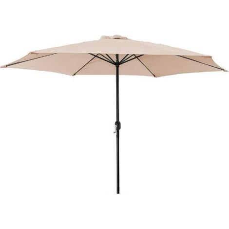 Parasol de jardin - JUANIO - 300x244 cm - Beige - Manivelle - Protection anti-UV (1/4)