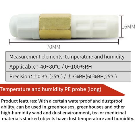 Trasmettitore sensore di temperatura e umidità, modulo collettore RS485, sonda impermeabile e ad alta resistenza. (1/5)