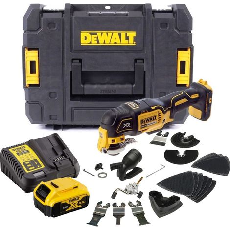 DeWalt DCS355P1 18V XR Brushless Multi-Tool with Accessory Kit (1 x 5.0Ah Battery and Case)