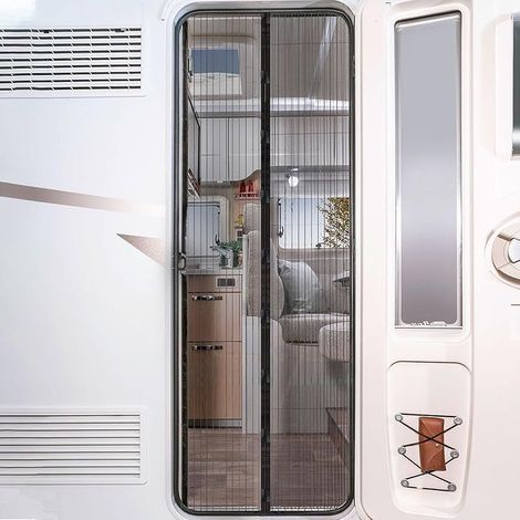 Moustiquaire magnétique pour porte de 80 x 200 cm – idéale pour camping-car et remorque (1/5)