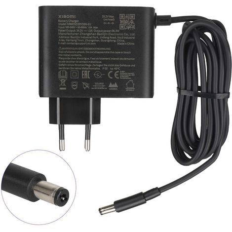 Chargeur standard européen 24,2 V 1,5 ADC avec connecteur 2,1 pour scooters électriques - accessoire de remplacement de la prise de charge. (1/5)