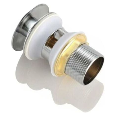 Bouton de vidange escamotable, bouchon de lavabo de salle de bain, siphon, bouchon de déchets, accessoire de robinet de lavabo,Push Open Click Clack pour Salle de Bain 1-1/4 en Laiton Chromé