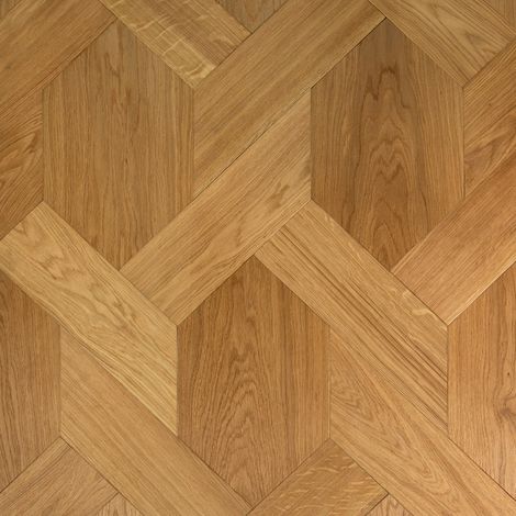 Parquet contrecollé chêne hexagon 112mm – Finition verni naturel – 15mm d'épaisseur – Pose collée pour usage professionnel (1/5)