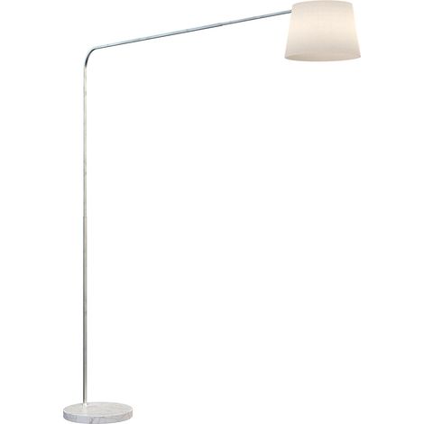 Piantana Contemporanea Corner Marmo Basso Bianco Diffusore Bianco 1 Luce E27
