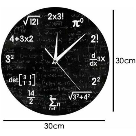 Clock, Mathematics Wall Clock Mathematics Clock Graduation Gift Children Formula Mathematics Symbols Clock Room Decoration Wall Decoration Living Room Clock & Clock (1/3)
