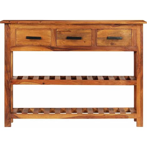 Maison Exclusive - Credenza con 3 Cassetti 110x30x80 cm Legno Massello di Acacia (1/5)