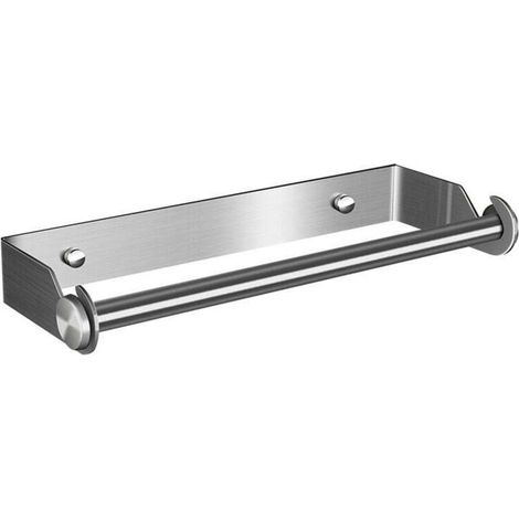 Silver-Crezuo Küchenpapierhandtuchhalter, Edelstahl-Papierhandtuchspender, Wandmontierter Küchenrollenhalter 33810m-Crezuo