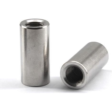 (Lot de 30) M6 10x10mm écrous ronds en acier inoxydable 304 Écrous à douille longue tige (1/5)