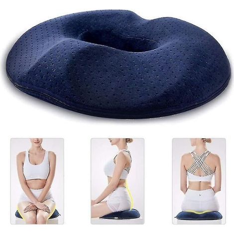Coussin siège forme anneau anti-hémorroïdes en mousse médicale – 44,5 x 35,5 x 6,5 cm – Soulagement douleurs pelviennes (1/4)