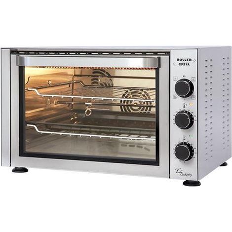Horno eléctrico - ROLLER GRILL - Turbo Quartz 38L - Horno ventilador - Horno snack - Acero inoxidable cepillado