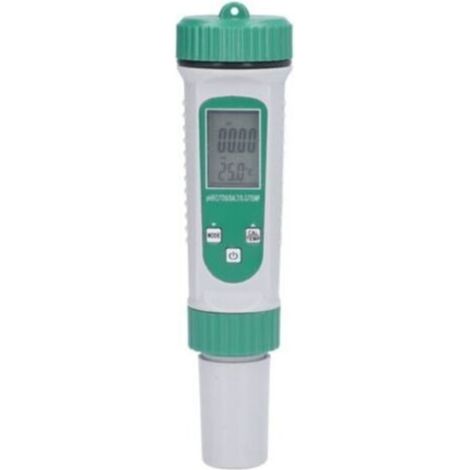 Probador de calidad del agua PH/EC/TDS/Sal/S.G/Temperatura con iluminación blanca - Preciso y confiable para una fácil verificación - Se envía sin batería - (1/5)