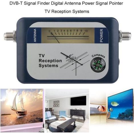 Satellite Finder - Mesureur De Signal DVB-T - Fréquence 170-860 MHz - Alimentation 9-12 V DC - 1 Pièce (1/4)
