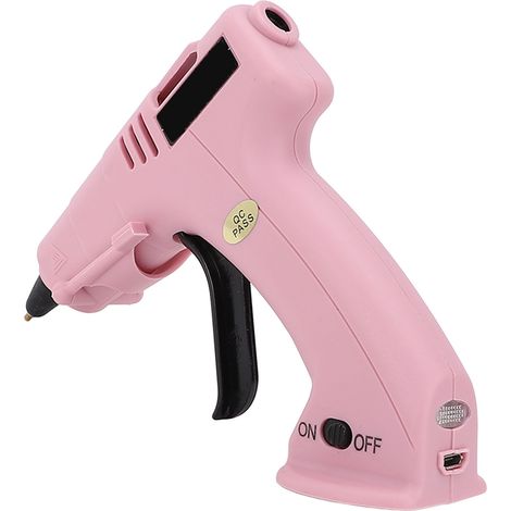 Pistolet à colle chaude sans fil avec bâtons de colle, chauffe rapide, rechargeable par USB, idéal pour les loisirs créatifs des enfants. (1/5)