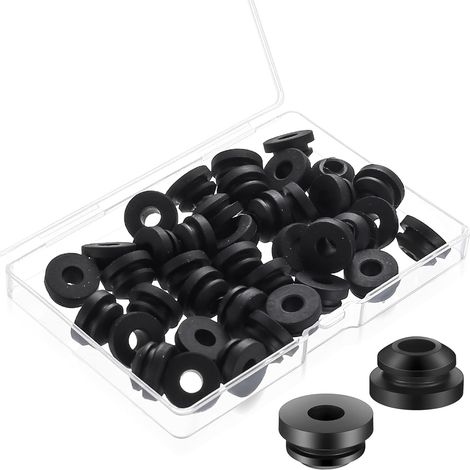 40 Pcs Embouts en Caoutchouc pour Supports de Casserole 5mm, Pieds en Caoutchouc Antirouille, Passages en Caoutchoucs pour Supports de Casserole de Cuisinière à Gaz, Accessoires Camping Car (1/5)
