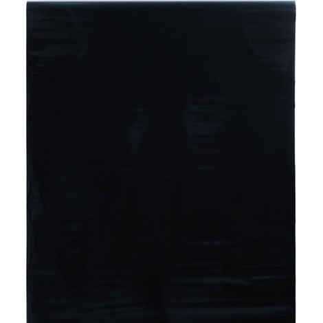 vidaXL Lámina de ventana esmerilada estática PVC negro 60x500 cm (1/5)