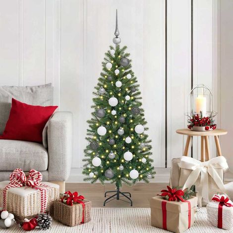 Künstlicher Weihnachtsbaum mit 150 LEDs Grün 120 cm PE und PVC