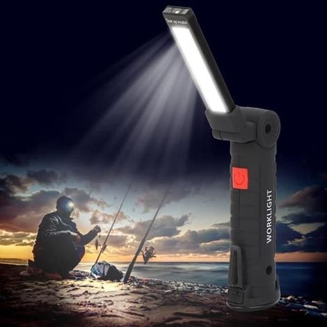Lampe de travail portable - HURRISE - ABS - 5 modes d'éclairage - Rechargeable par USB (1/4)