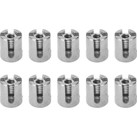 10 Stück Kreuzkabelklemmen aus Edelstahl 316, Geländer-Drahtseilklemmen, Wandsystemzubehör, 5 mm