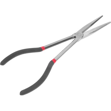 Pince à Bec Long 280mm en Acier au Carbone Manche en Caoutchouc Ergonomique pour Bricolage Polyvalent et Réparation D'appareils Électroniques (1/4)