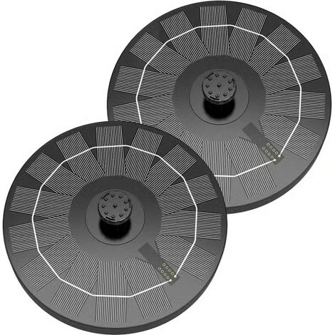 Fontaine solaire 2,5W avec panneau solaire, pompe de bassin solaire avec 6 embouts de fontaine, pompe de fontaine solaire flottante pour jardin (1/5)