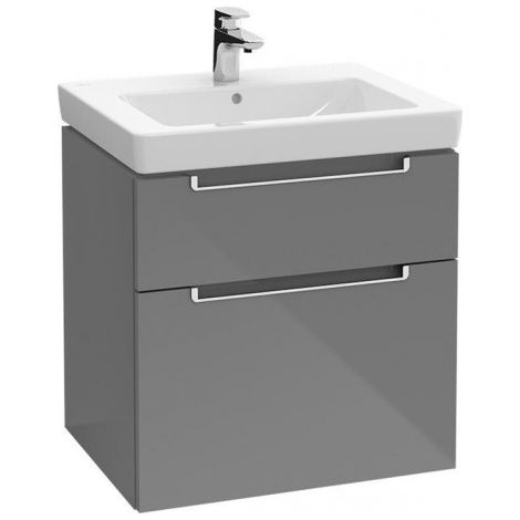 Villeroy & Boch Meuble-lavabo XXL Subway 2.0 A908, Coloris: Laqué noir mat, poignée : argent mat - A90800PD