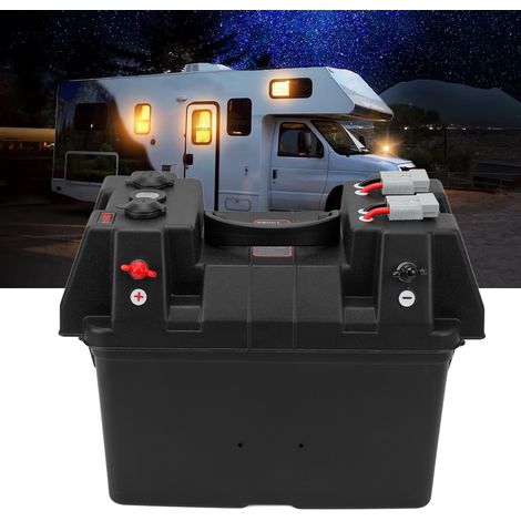 Boîtier de batterie multifonctionnel pour camping-cars, compatible avec moteurs remorquables, avec connecteur rapide et double port USB. Isolateur de puissance pour camping-cars, SUV et quads (Modèle (1/5)