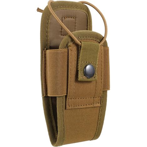 Étui Support Mains Dégagées Radio en Tissu Oxford Kaki Design Ouvert pour Radio GPS en Sport Outdoor (1/5)