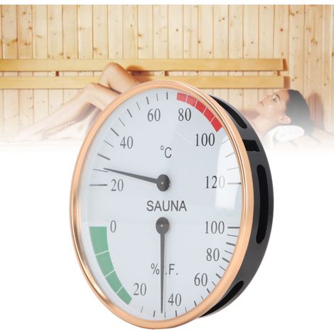 Hygromètre Thermometre Murale Professionnel Précision Élevée Aluminum 84g 100mm Sauna Spa Indoor Outdoor