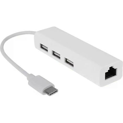 Adaptateur Ethernet LAN USB-C vers RJ45 pour MacBook et PC - JXLGV (1/4)