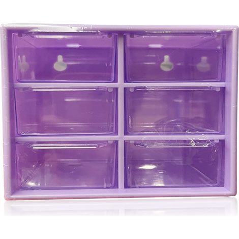 Boîte de rangement à compartiments multiples, boîte de rangement de bureau multifonctionnelle en plastique, mini-boîte de rangement pour objets d'art et bijoux, tiroir visible pour bureau à domicile. (1/5)