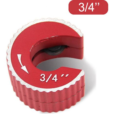 Coupe-tubes, alliage d'aluminium, rouge, 3/4" Coupe-tubes circulaire, 15 mm, 22 mm, 28 mm, autobloquant, corps en alliage d'aluminium. (1/5)