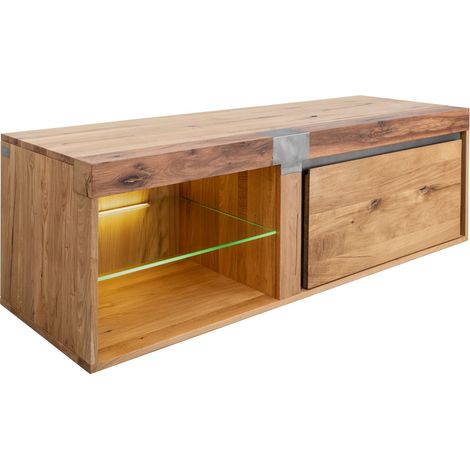 TV-Board Wildeiche / Zerreiche 150x48x50 natur geölt NEW AMSTERDAM 01