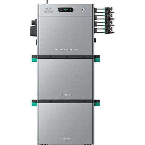 Zendure SolarFlow 2400 Pro - Batterie Solaire 2400W AC, PV 4800W, 2.4-16.8kWh, Plug & Play, IP65, Tesla/Pompes à Chaleur. avec 2xAB3000L (5.76 kWh)