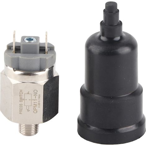 Pressostat à gaz réglable, normalement ouvert, QPM11-NO, interface G1/4 pouce, IP54, AC220V, 48VAC/DC. (1/5)
